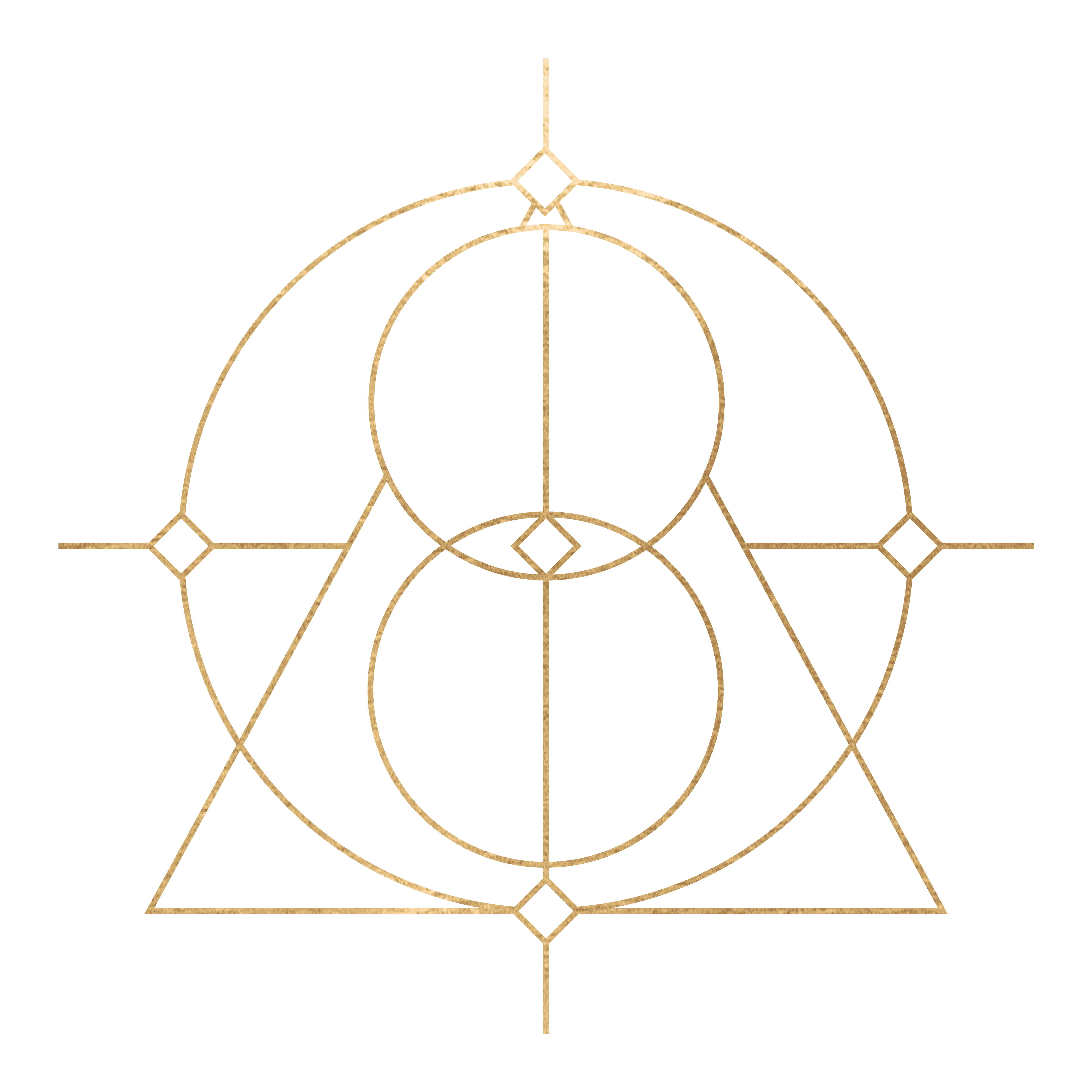 CENTER _2 - Sacred geometry symbols - GOLD-04