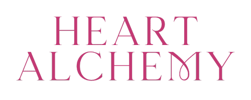 HeartAlchemy stacked logo (medium pink)