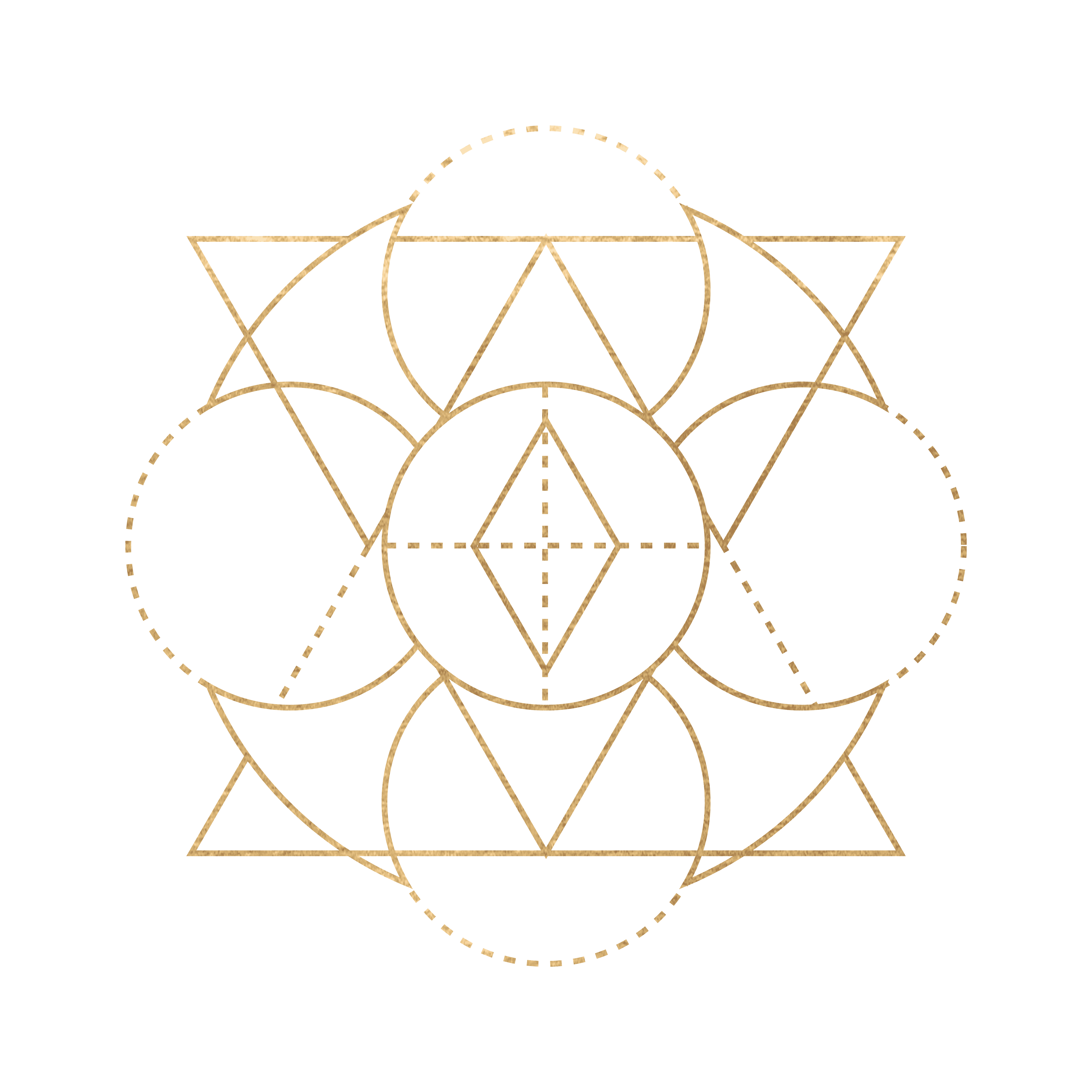 RIGHT _3 - Sacred geometry symbols - GOLD-20